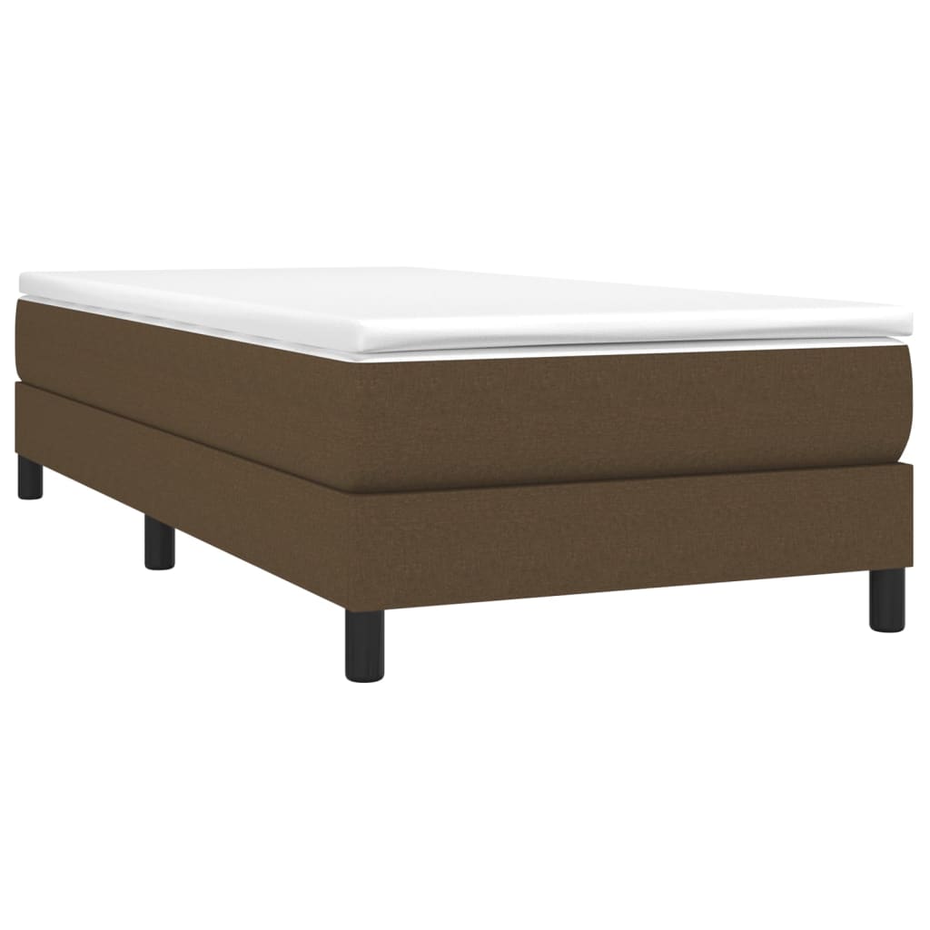 Bettgestell ohne Matratze Dunkelbraun 90x190 cm Stoff