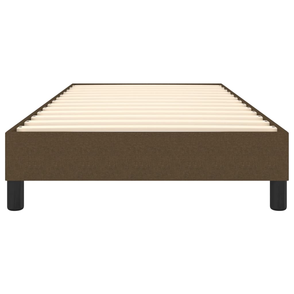 Bettgestell ohne Matratze Dunkelbraun 90x190 cm Stoff