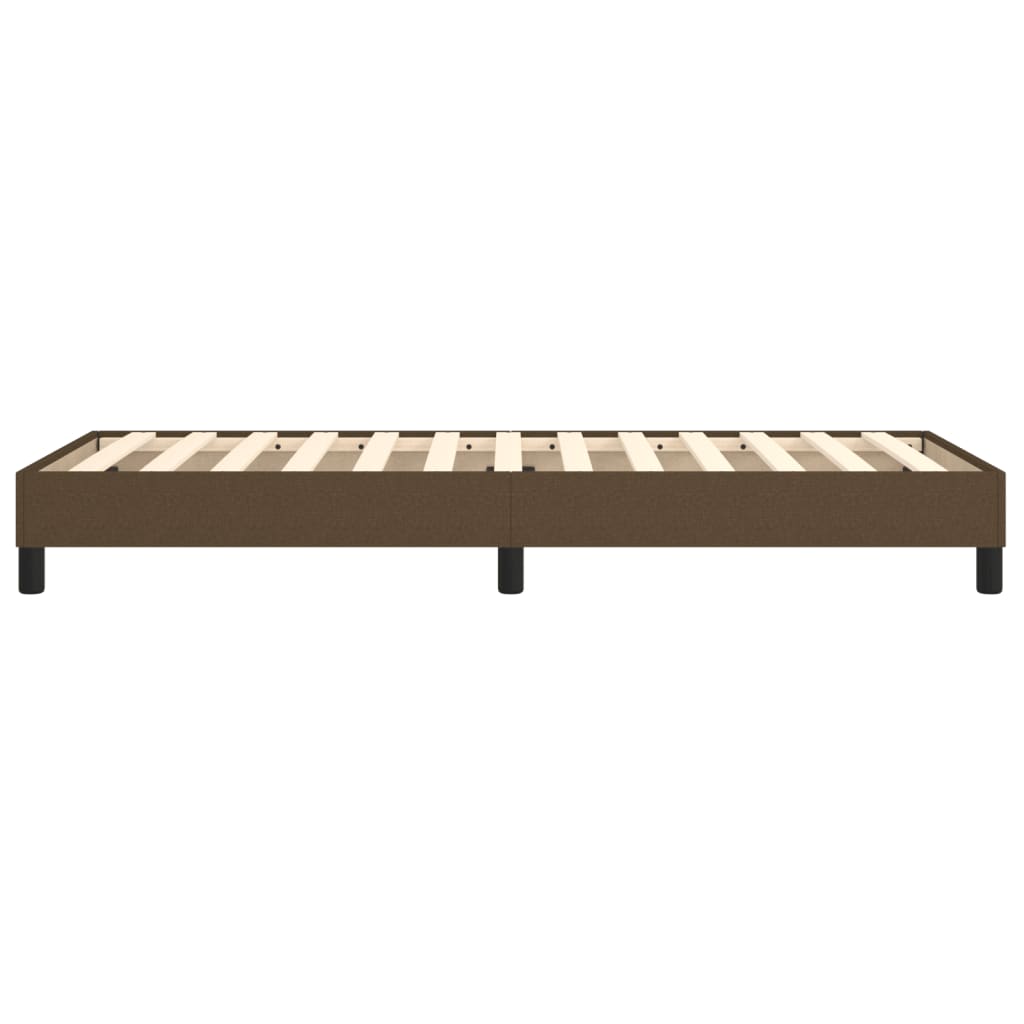 Bettgestell ohne Matratze Dunkelbraun 90x190 cm Stoff