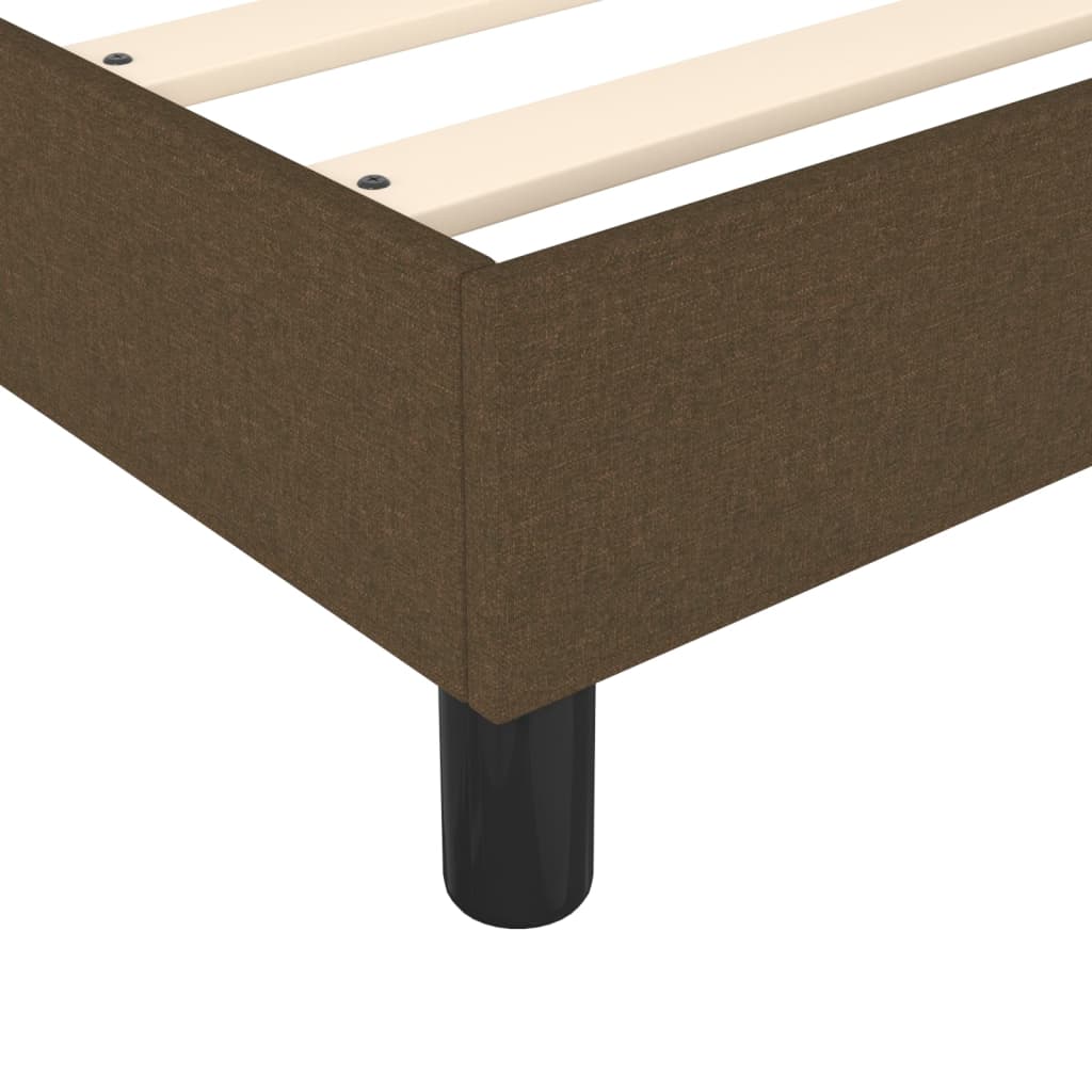 Bettgestell ohne Matratze Dunkelbraun 90x190 cm Stoff