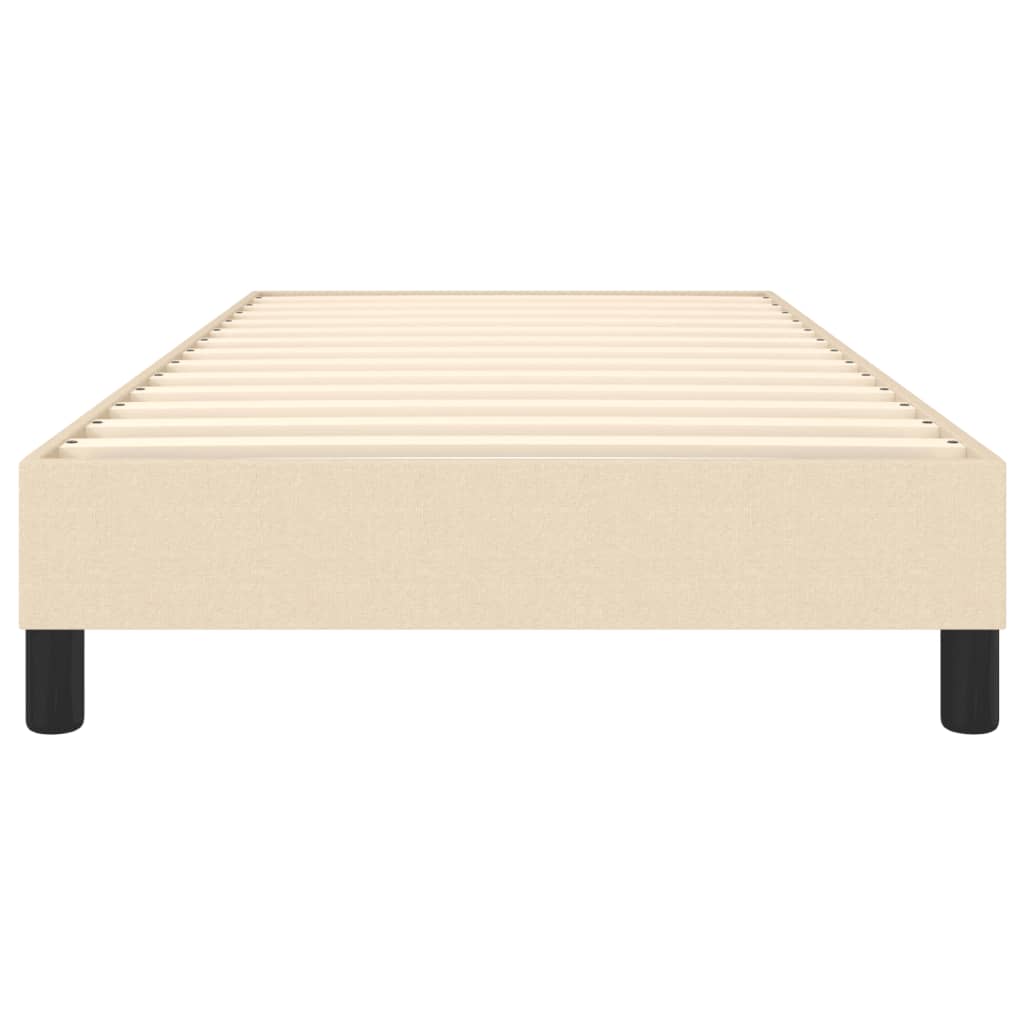 Bettgestell ohne Matratze Creme 90x190 cm Stoff