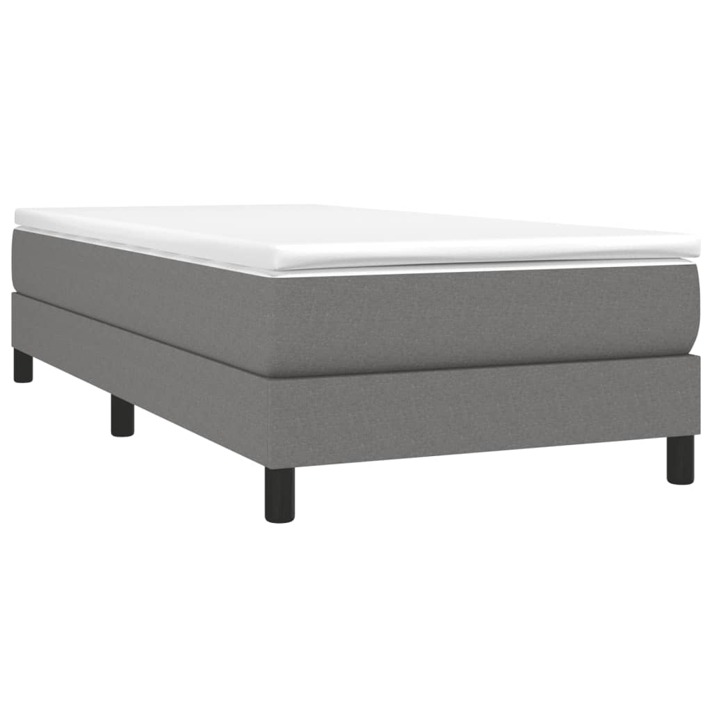 Bettgestell ohne Matratze Dunkelgrau 90x200 cm Stoff