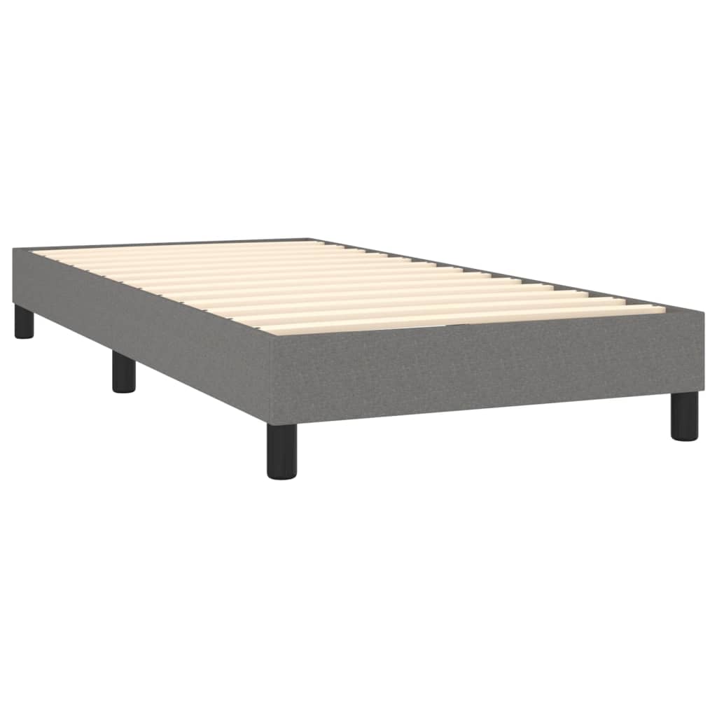 Bettgestell ohne Matratze Dunkelgrau 90x200 cm Stoff
