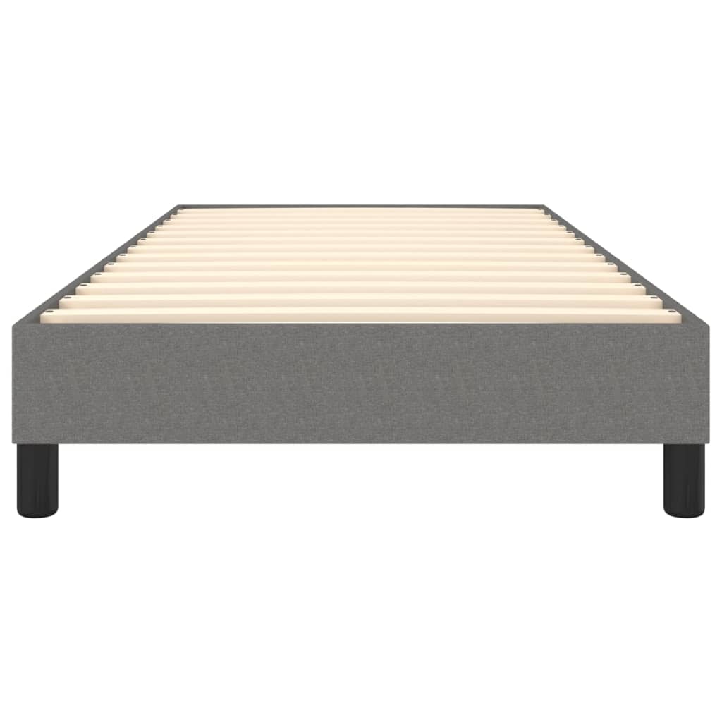 Bettgestell ohne Matratze Dunkelgrau 90x200 cm Stoff