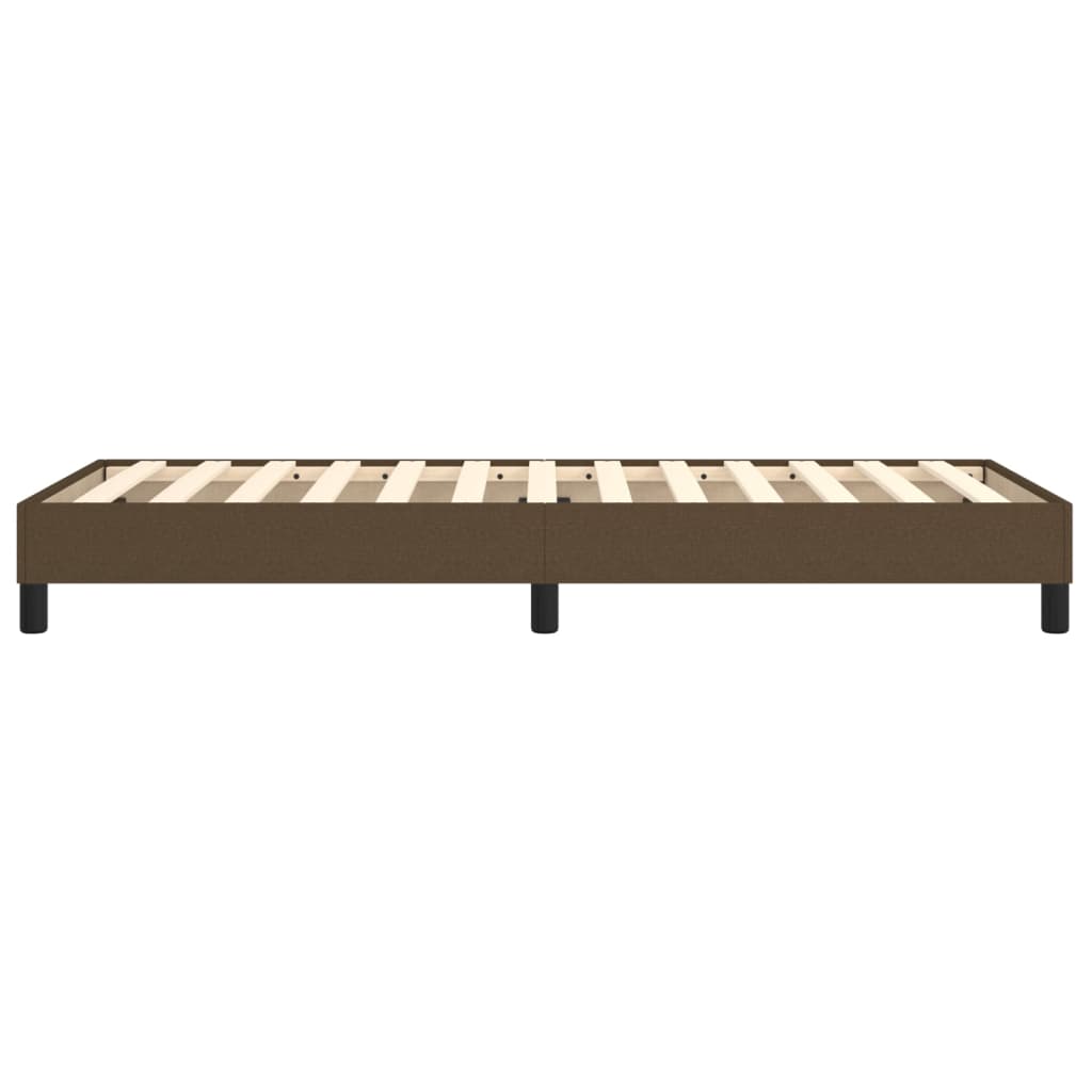 Bettgestell ohne Matratze Dunkelbraun 90x200 cm Stoff