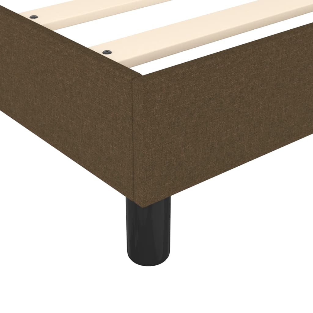 Bettgestell ohne Matratze Dunkelbraun 90x200 cm Stoff