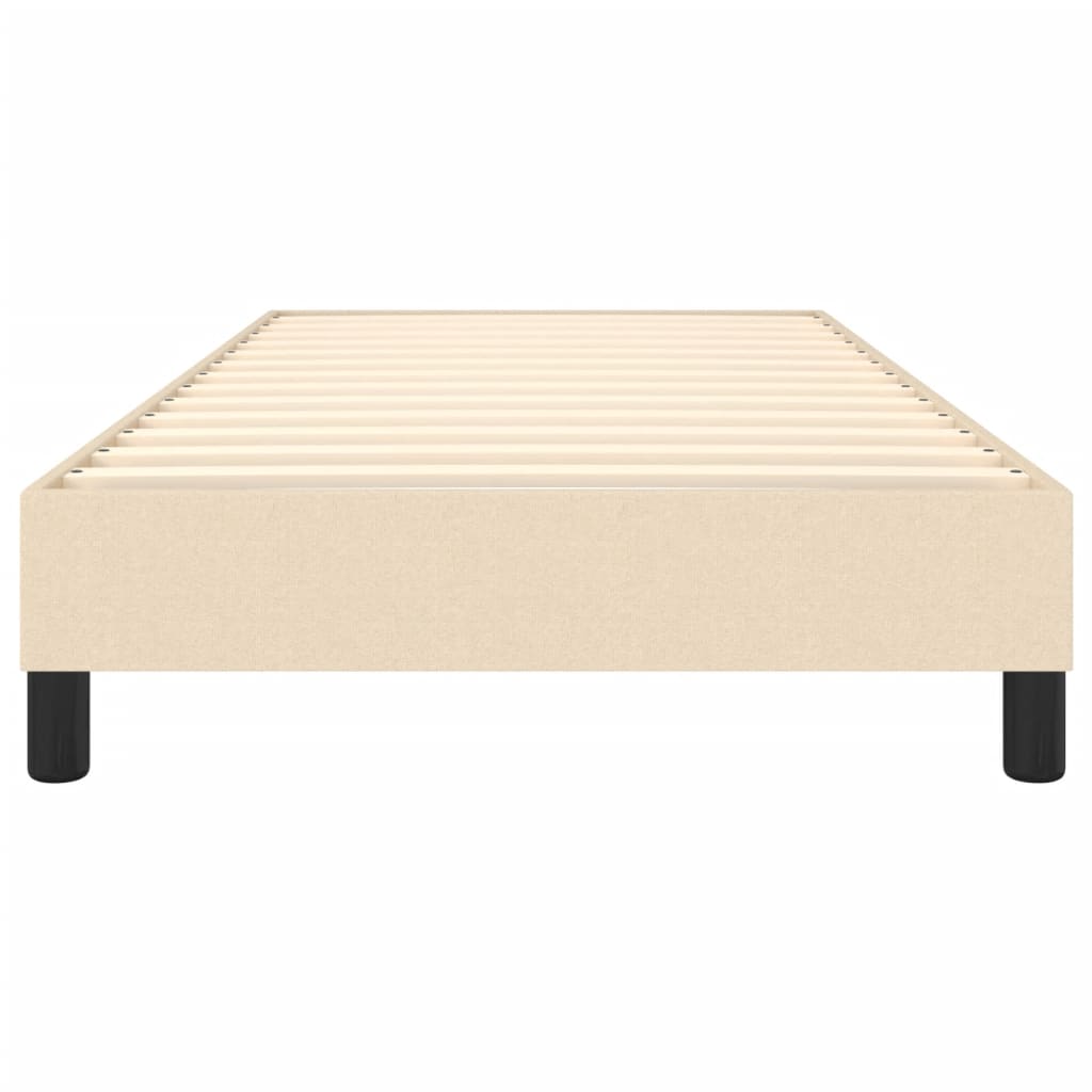Bettgestell ohne Matratze Creme 90x200 cm Stoff