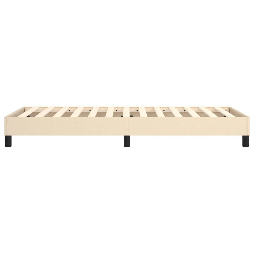 Bettgestell ohne Matratze Creme 90x200 cm Stoff