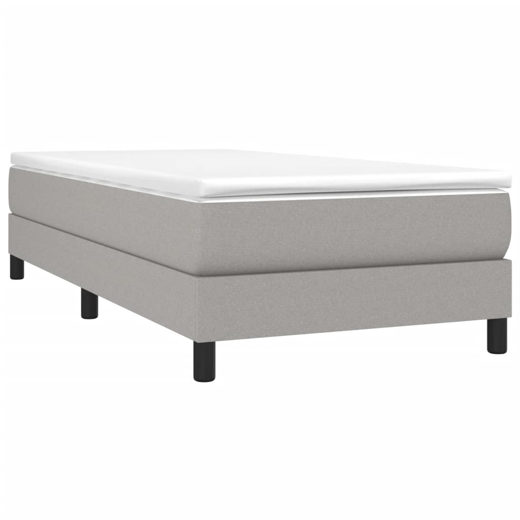 Bettgestell ohne Matratze Hellgrau 100x200 cm Stoff