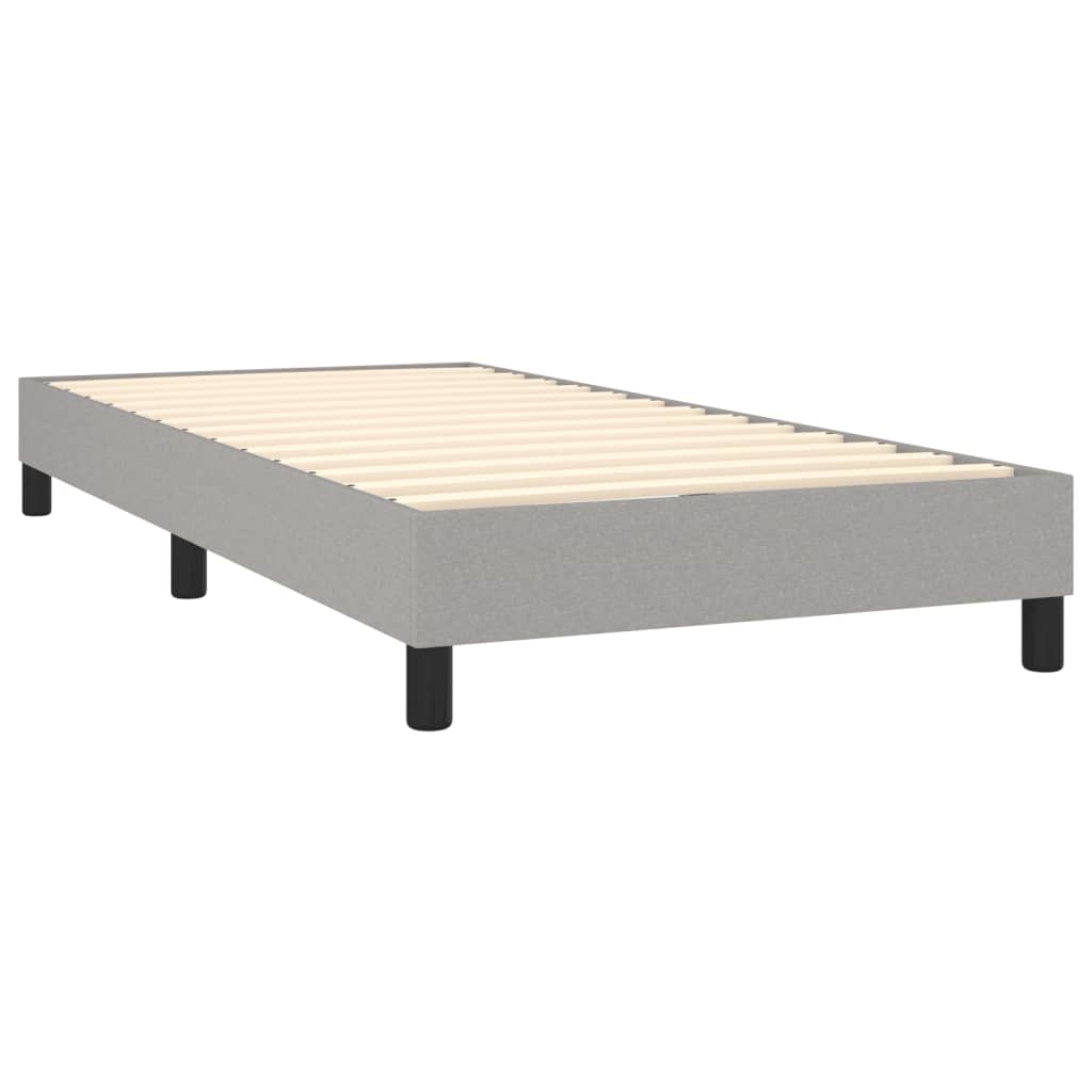 Bettgestell ohne Matratze Hellgrau 100x200 cm Stoff