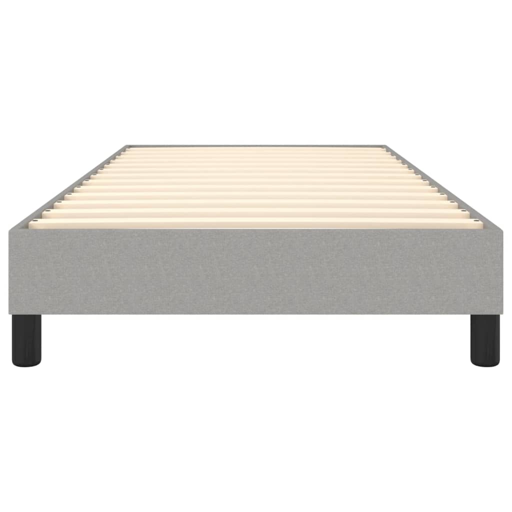 Bettgestell ohne Matratze Hellgrau 100x200 cm Stoff