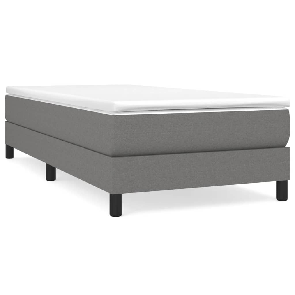 Bettgestell ohne Matratze Dunkelgrau 100x200 cm Stoff