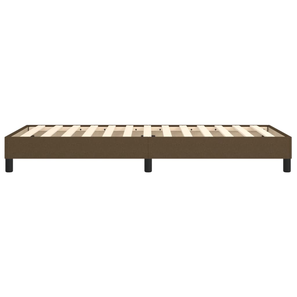 Bettgestell ohne Matratze Dunkelbraun 100x200 cm Stoff