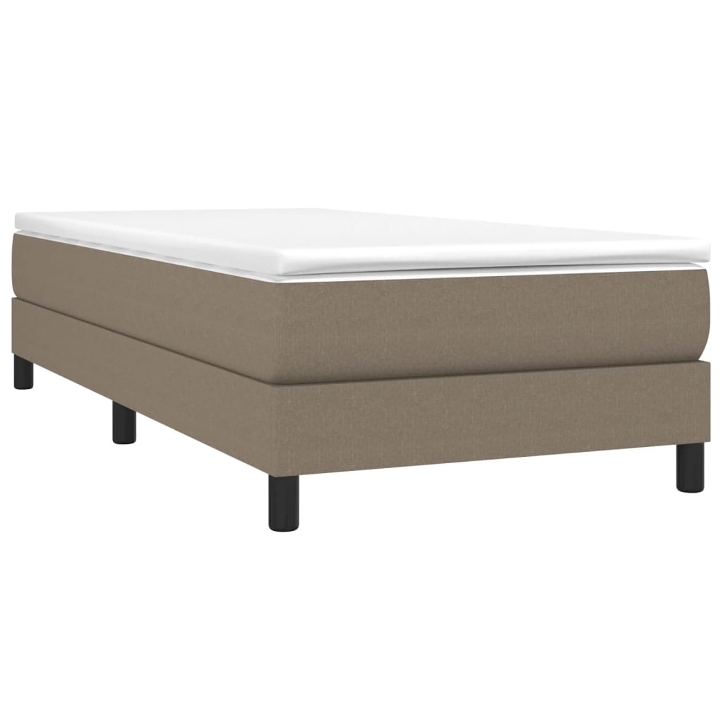 Bettgestell ohne Matratze Taupe 100x200 cm Stoff