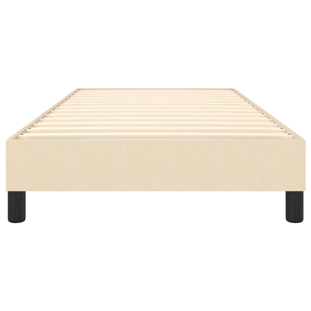Bettgestell ohne Matratze Creme 100x200 cm Stoff