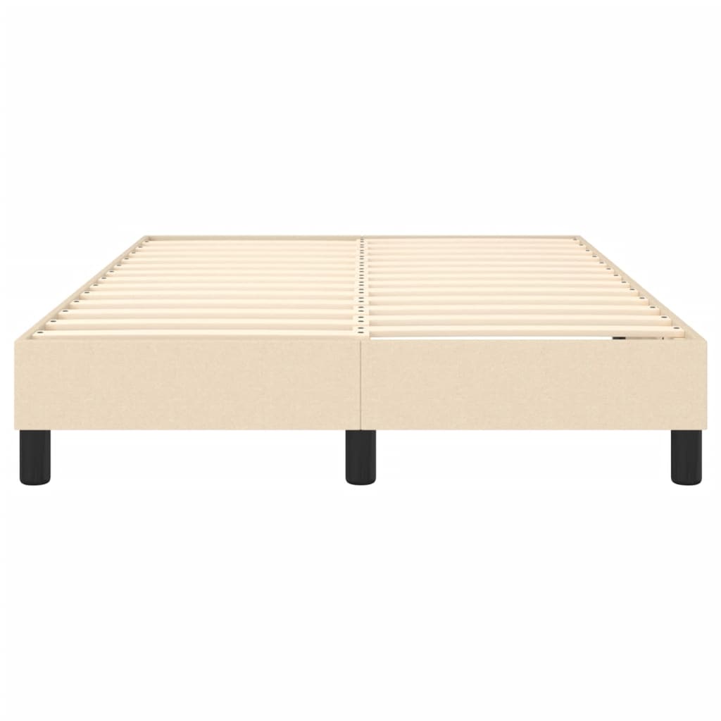 Bettgestell ohne Matratze Creme 120x200 cm Stoff