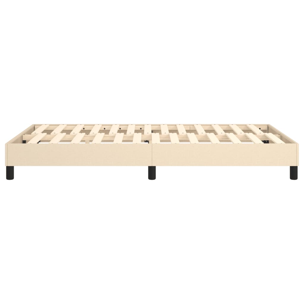 Bettgestell ohne Matratze Creme 120x200 cm Stoff
