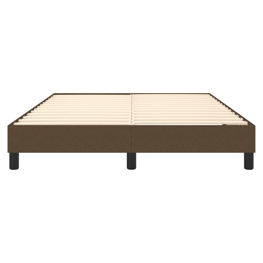 Bettgestell ohne Matratze Dunkelbraun 140x190 cm Stoff