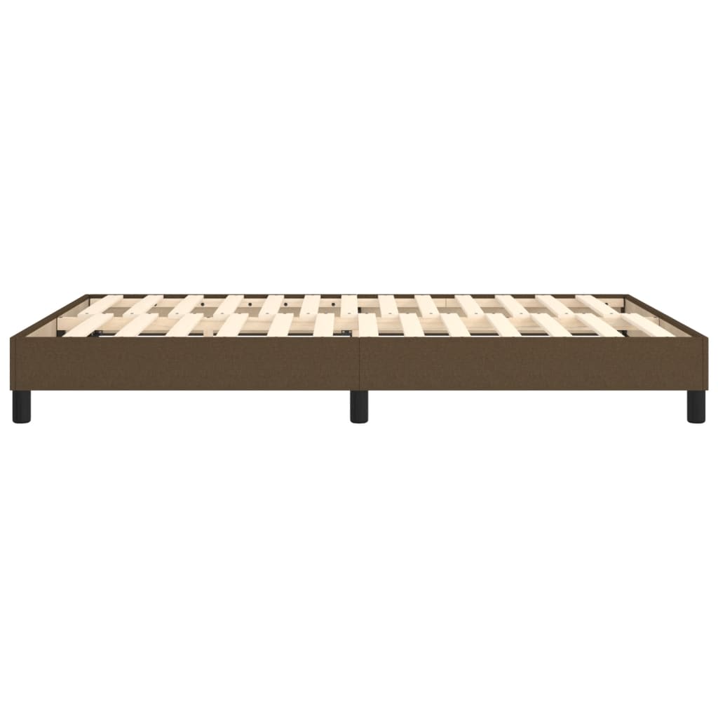 Bettgestell ohne Matratze Dunkelbraun 140x190 cm Stoff