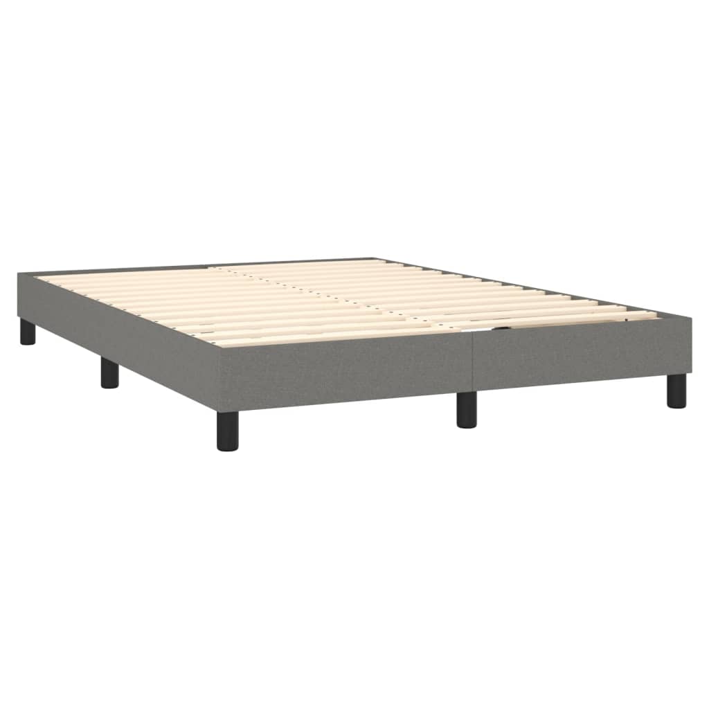 Bettgestell ohne Matratze Dunkelgrau 140x200 cm Stoff