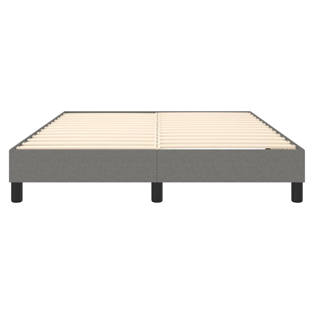 Bettgestell ohne Matratze Dunkelgrau 140x200 cm Stoff