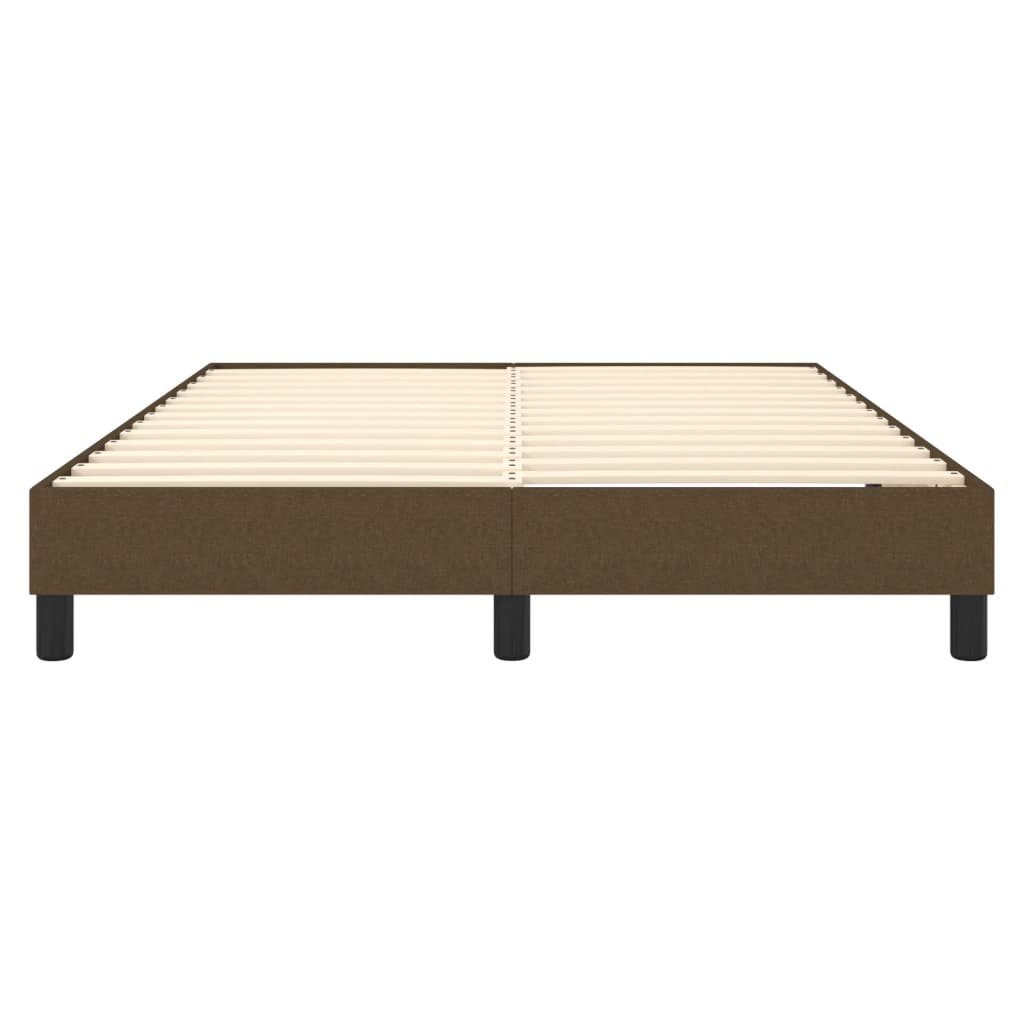Bettgestell ohne Matratze Dunkelbraun 140x200 cm Stoff