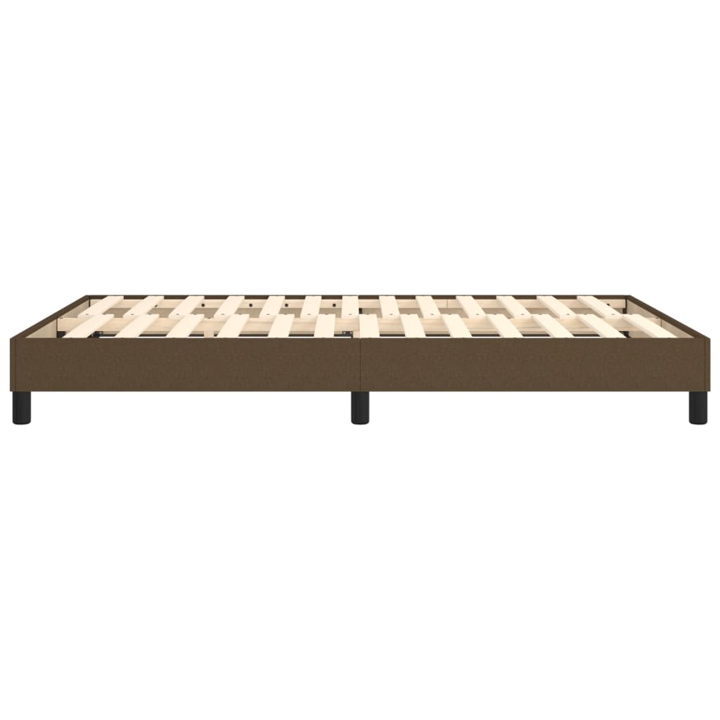 Bettgestell ohne Matratze Dunkelbraun 140x200 cm Stoff