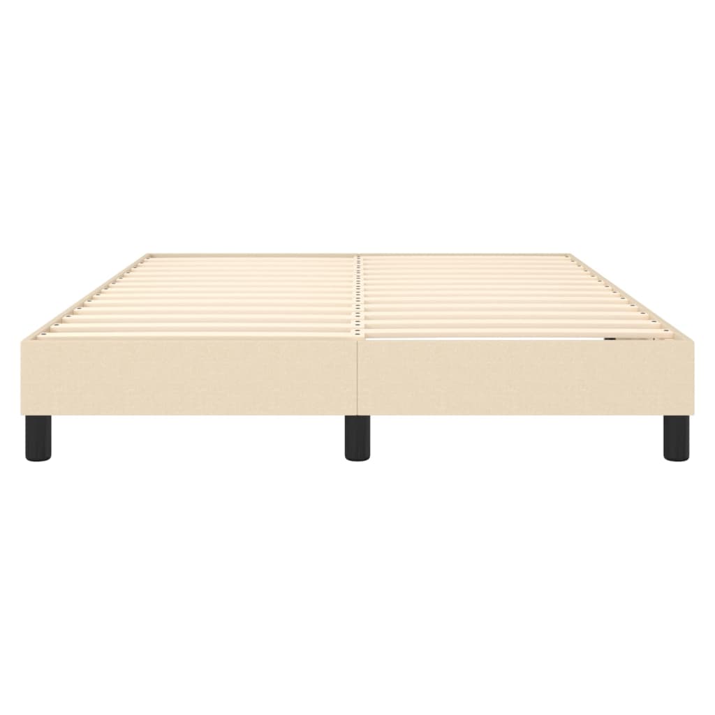 Bettgestell ohne Matratze Creme 140x200 cm Stoff
