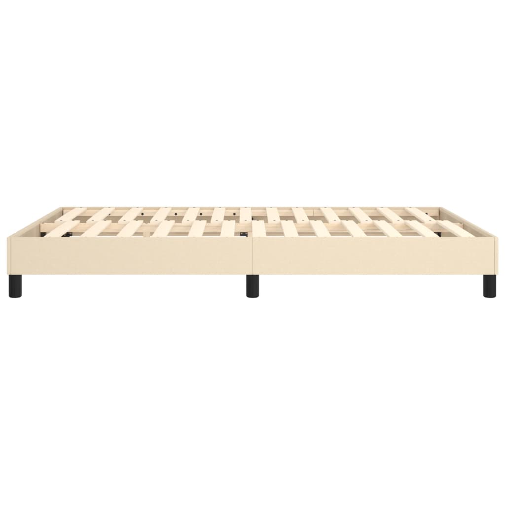 Bettgestell ohne Matratze Creme 140x200 cm Stoff
