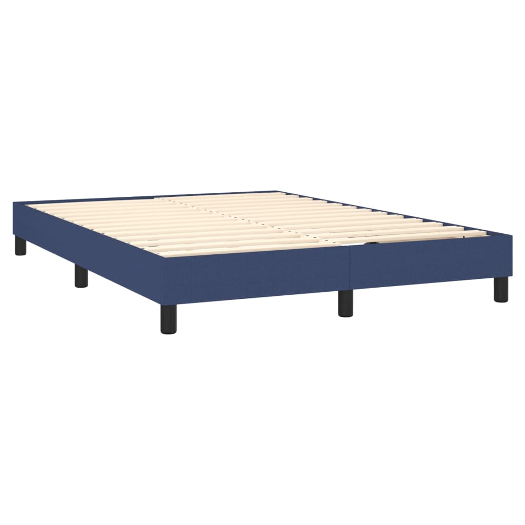Bettgestell ohne Matratze Blau 140x200 cm Stoff