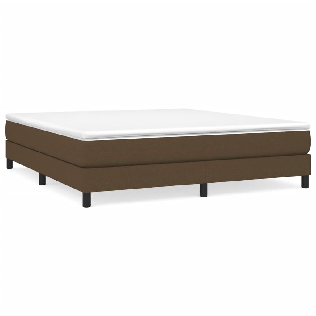 Bettgestell ohne Matratze Dunkelbraun 160x200 cm Stoff
