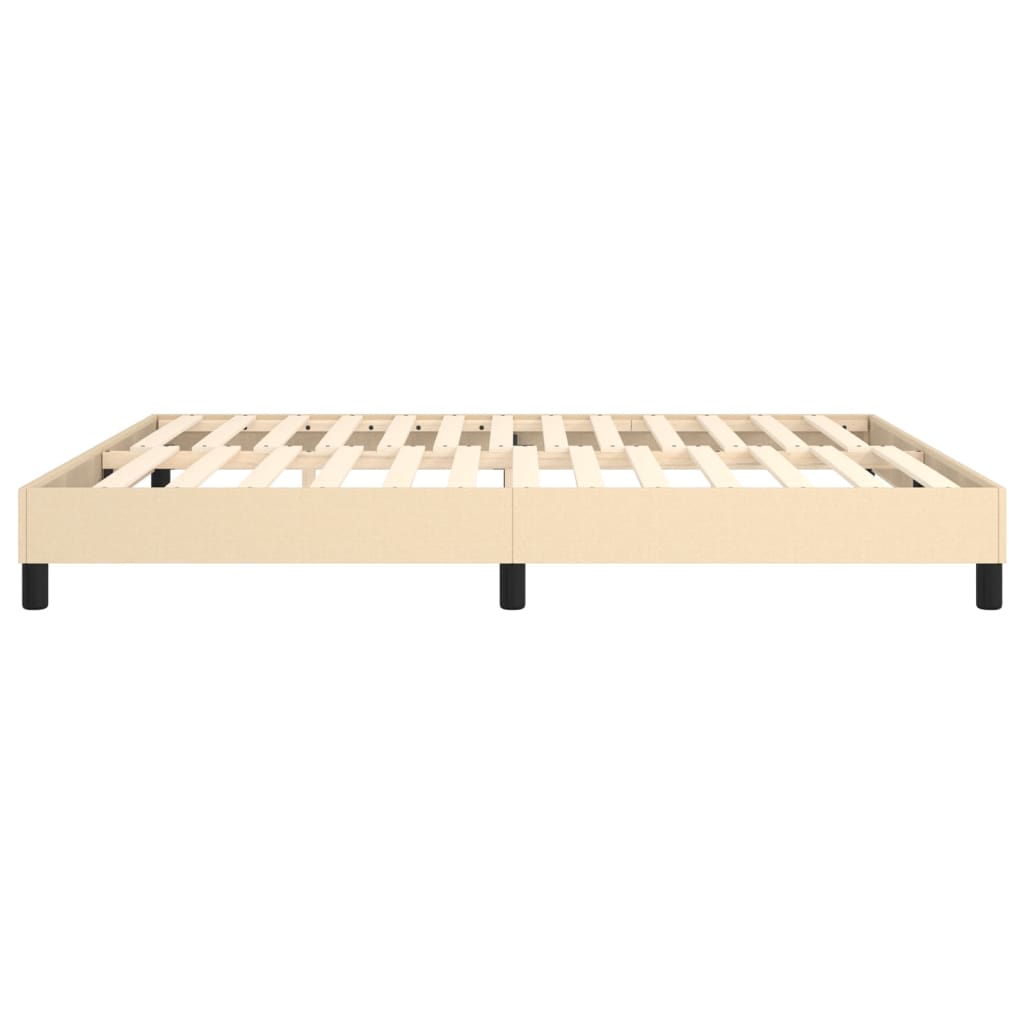 Bettgestell ohne Matratze Creme 160x200 cm Stoff