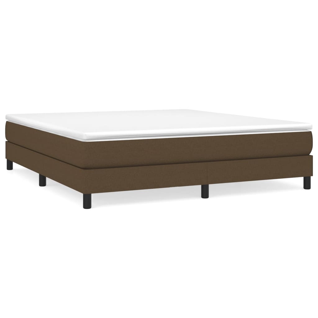 Bettgestell ohne Matratze Dunkelbraun 180x200 cm Stoff