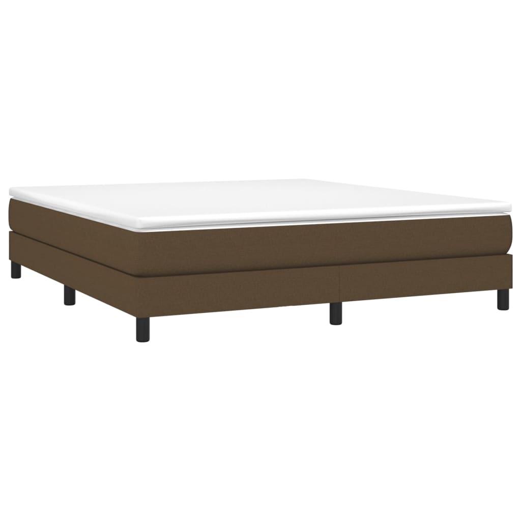 Bettgestell ohne Matratze Dunkelbraun 180x200 cm Stoff