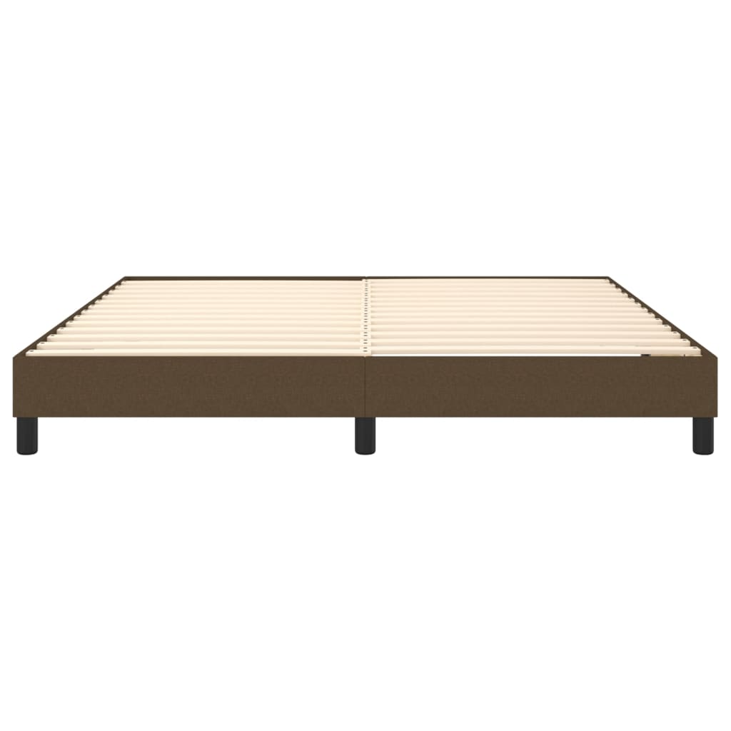 Bettgestell ohne Matratze Dunkelbraun 180x200 cm Stoff