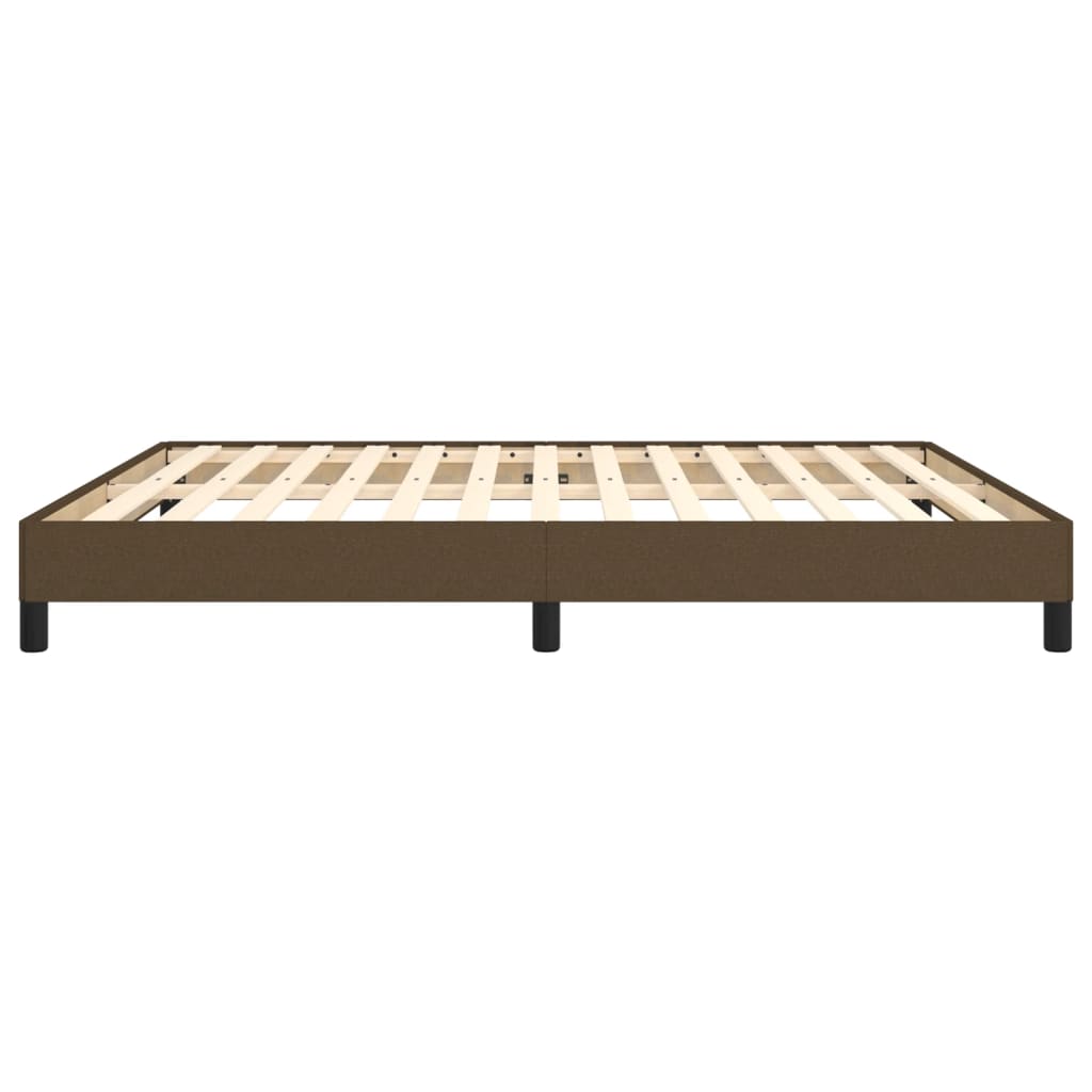 Bettgestell ohne Matratze Dunkelbraun 180x200 cm Stoff