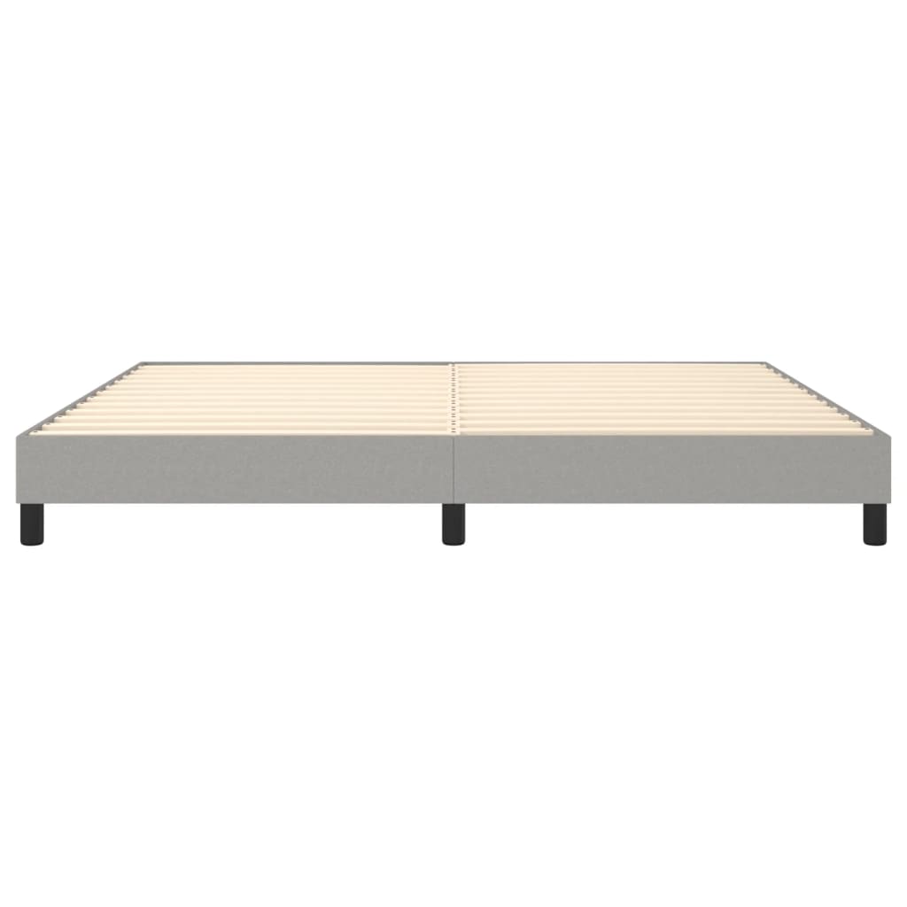 Bettgestell ohne Matratze Hellgrau 200x200 cm Stoff