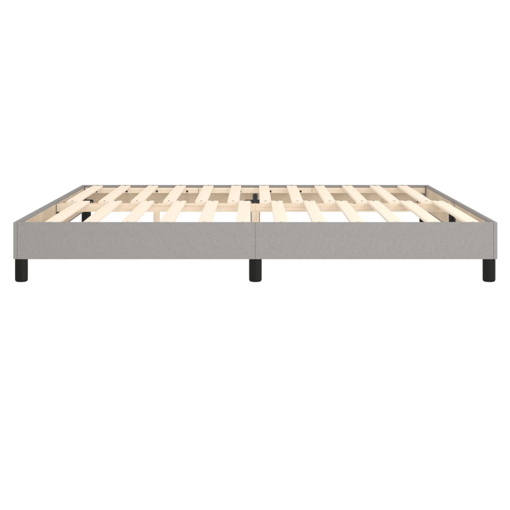 Bettgestell ohne Matratze Hellgrau 200x200 cm Stoff