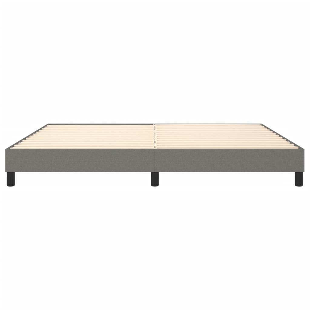 Bettgestell ohne Matratze Dunkelgrau 200x200 cm Stoff