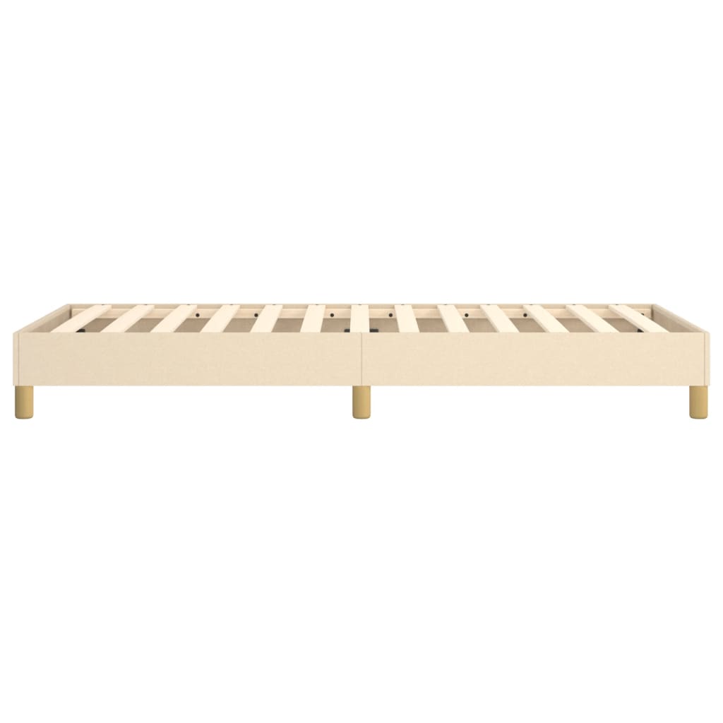 Bettgestell ohne Matratze Creme 80x200 cm Stoff