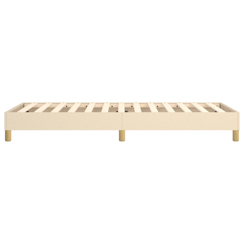 Bettgestell ohne Matratze Creme 90x190 cm Stoff