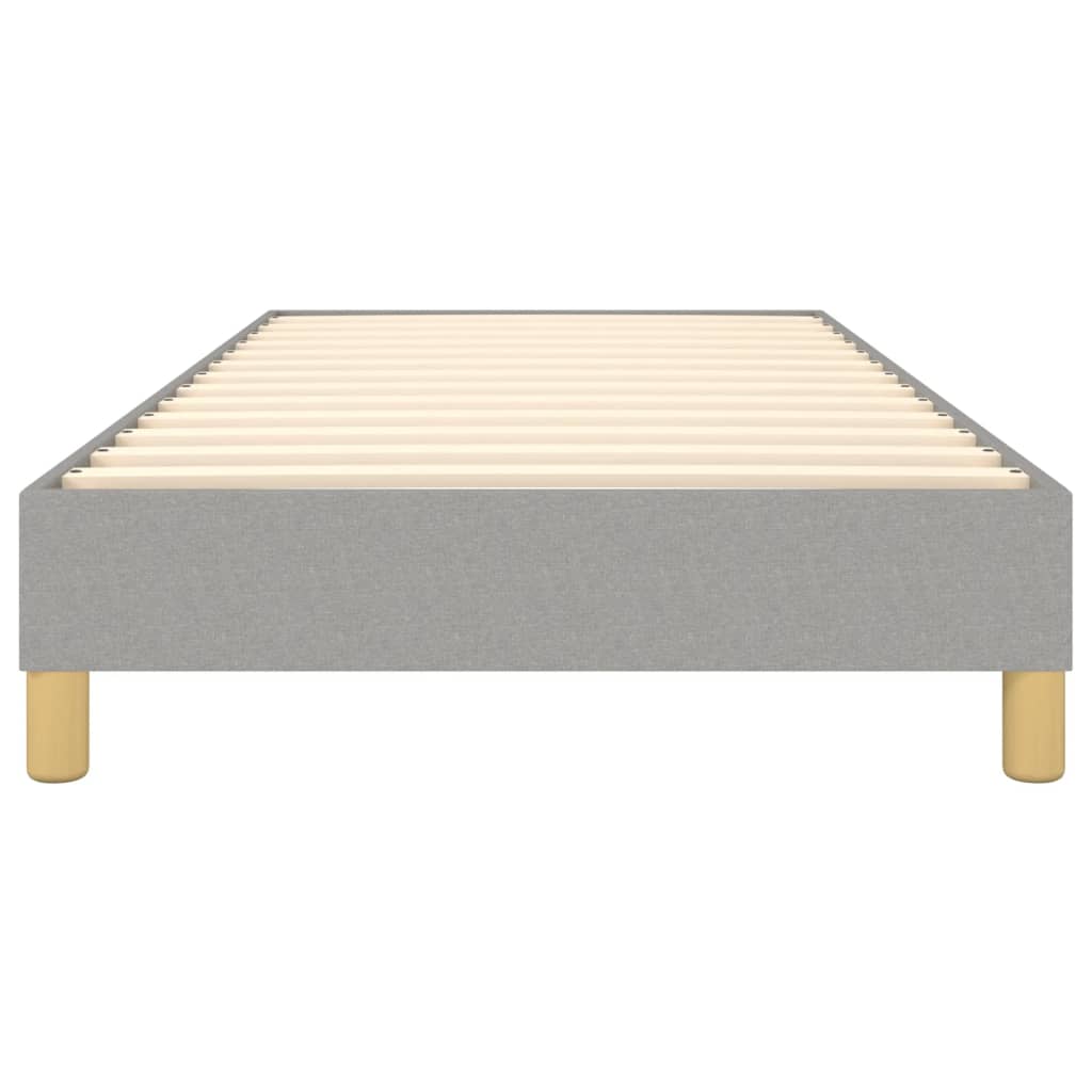 Bettgestell ohne Matratze Hellgrau 90x200 cm Stoff