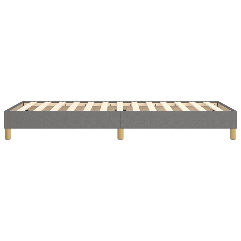 Bettgestell ohne Matratze Dunkelgrau 90x200 cm Stoff