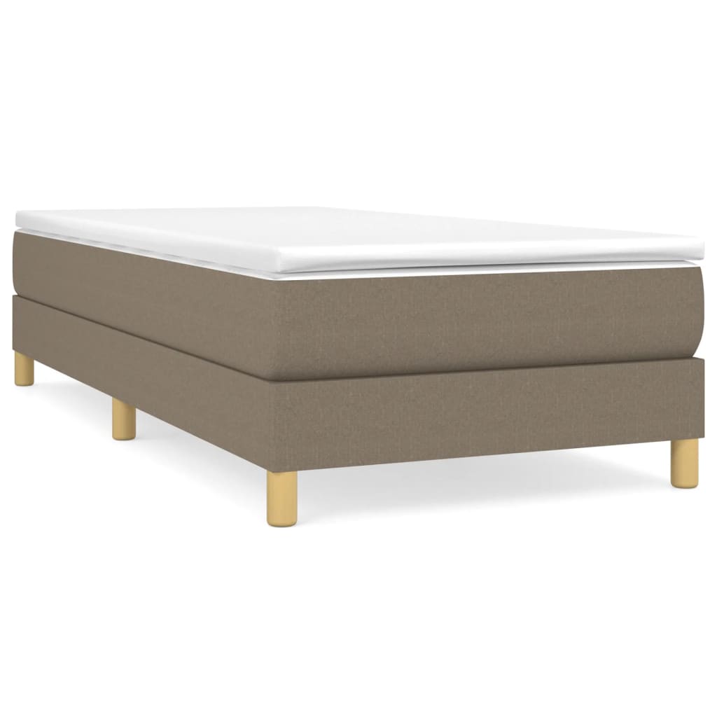 Bettgestell ohne Matratze Taupe 90x200 cm Stoff