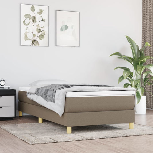 Bettgestell ohne Matratze Taupe 90x200 cm Stoff