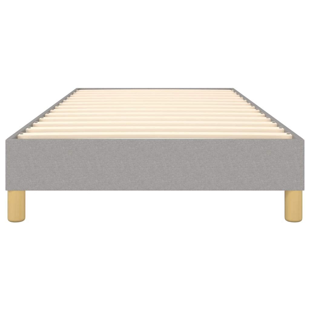 Bettgestell ohne Matratze Hellgrau 100x200 cm Stoff