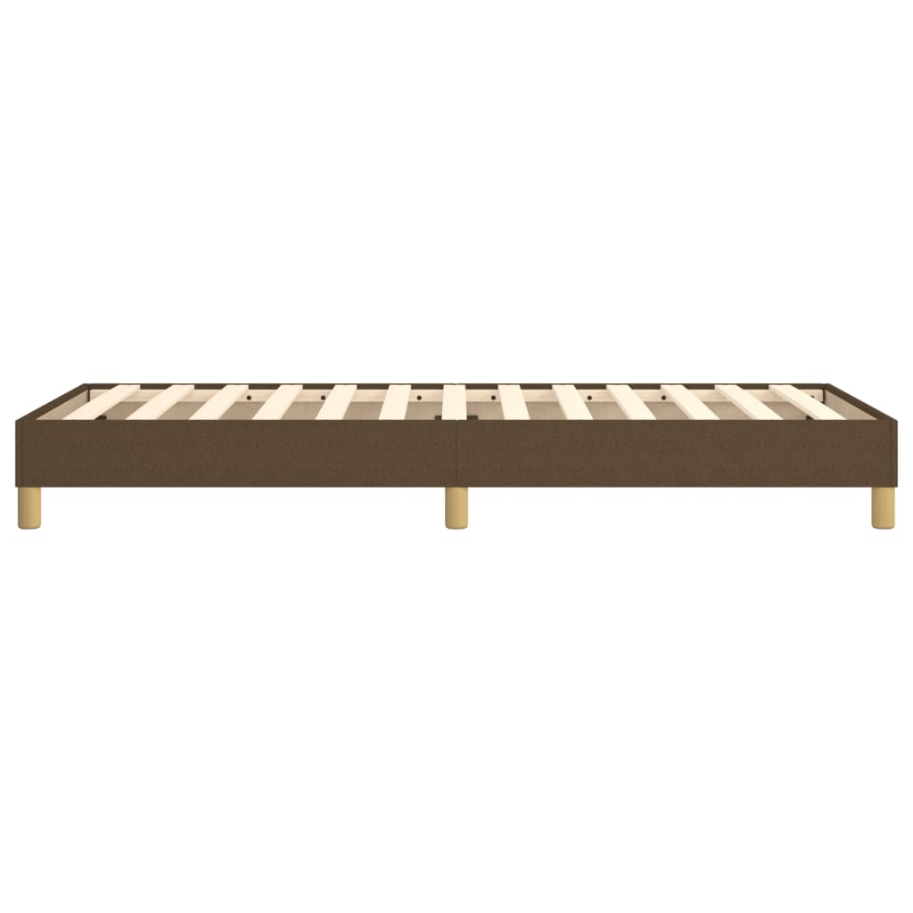 Bettgestell ohne Matratze Dunkelbraun 100x200 cm Stoff