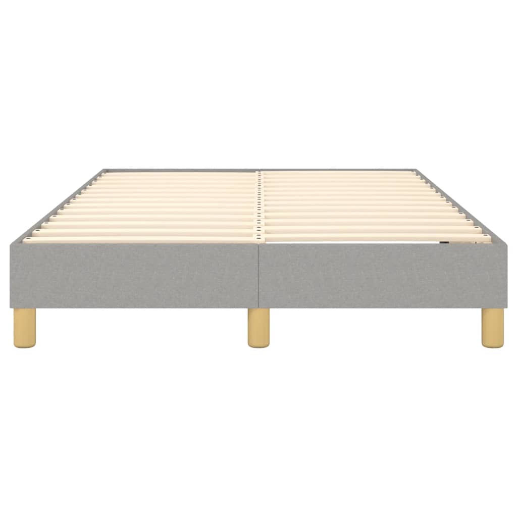 Bettgestell ohne Matratze Hellgrau 120x200 cm Stoff