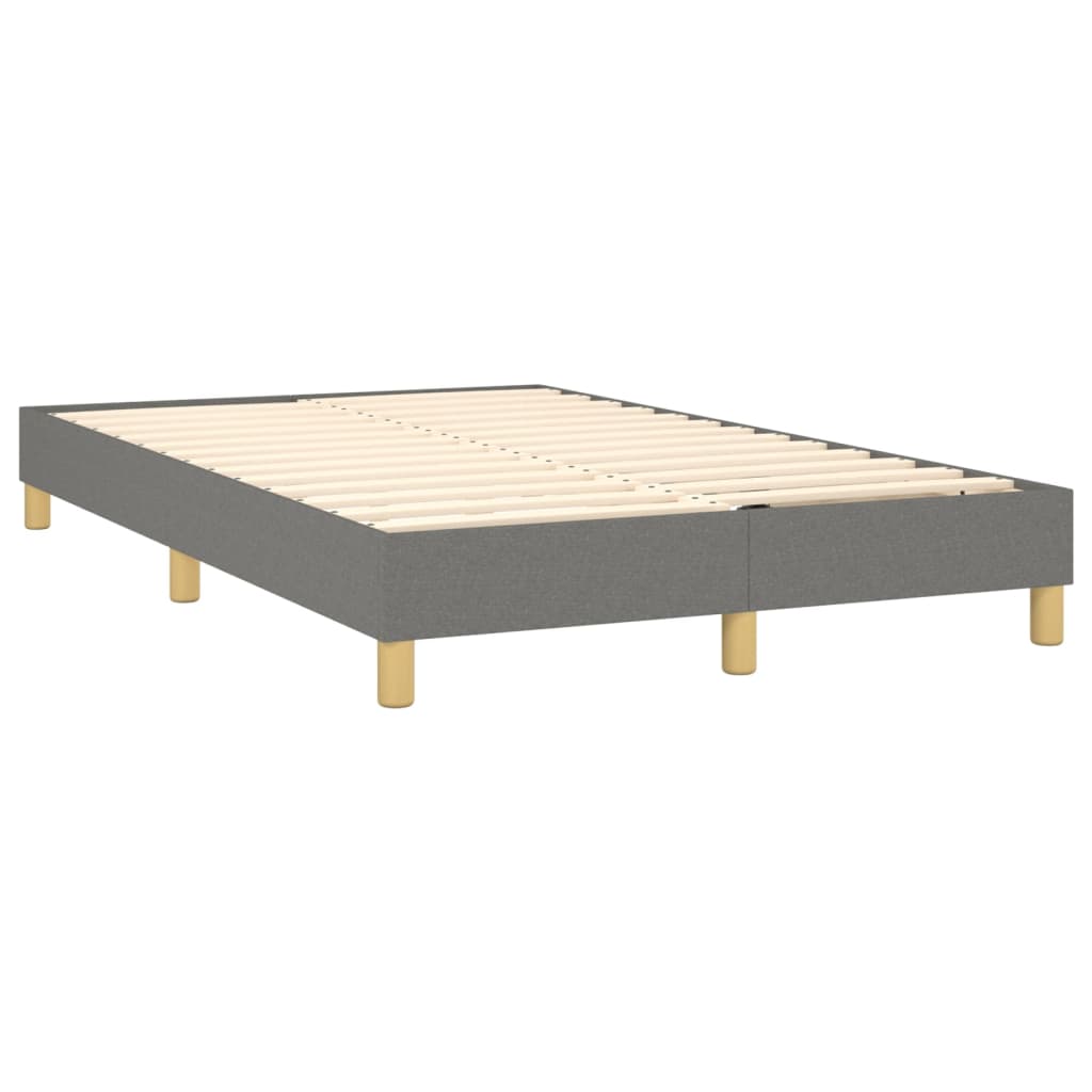 Bettgestell ohne Matratze Dunkelgrau 120x200 cm Stoff