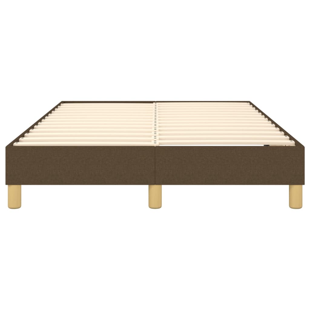 Bettgestell ohne Matratze Dunkelbraun 120x200 cm Stoff